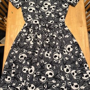 LuLaRoe Jack Skellington Amelia Dress Size L